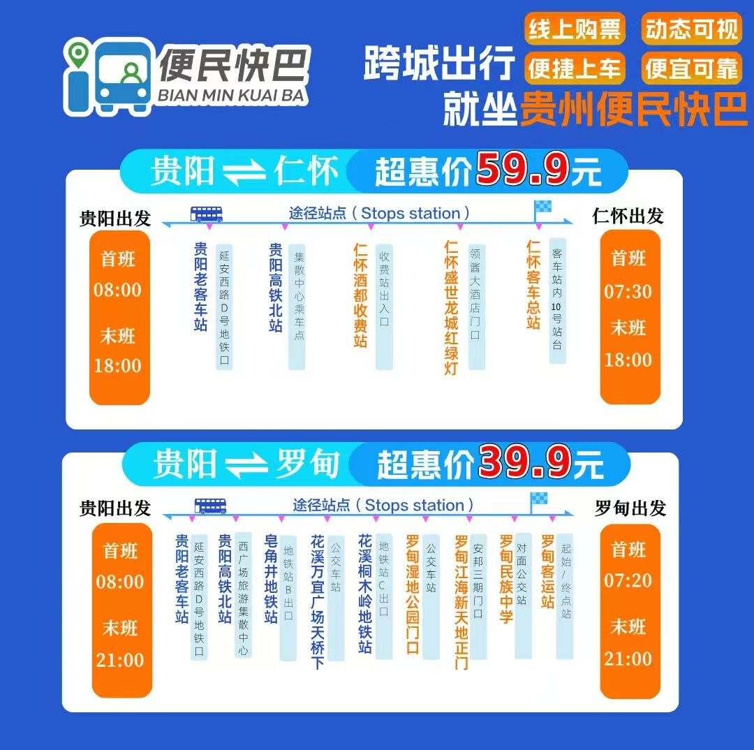 貴陽(yáng)至羅甸便民快巴專線